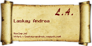 Laskay Andrea névjegykártya